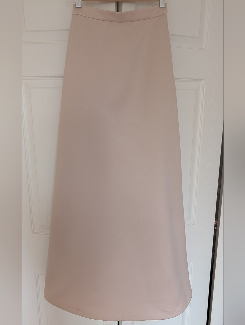 Women’s Cream A-Line Silky Maxi Skirt